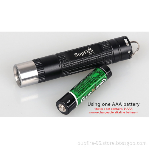 Cheap mini pocket UV flashlight SupFire UV01 for fluorescence detection